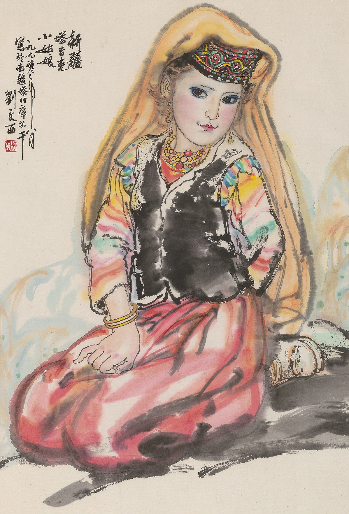 liu-wenxi-ritratto-di-ragazza-tajik-1990