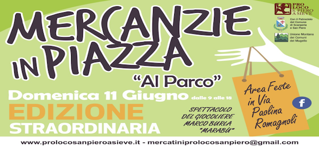 Mercanzie in piazza giugno 2017