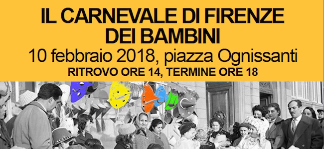 Banner Carnevale bambini Firenze 2018